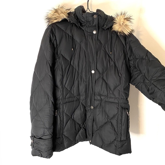 Lands’ End Black Down Puffer Jacket - Picture 2 of 9